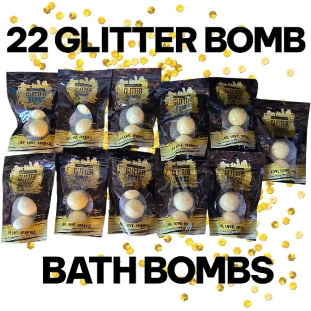 22 Glitter Bomb Bath Bombs Set